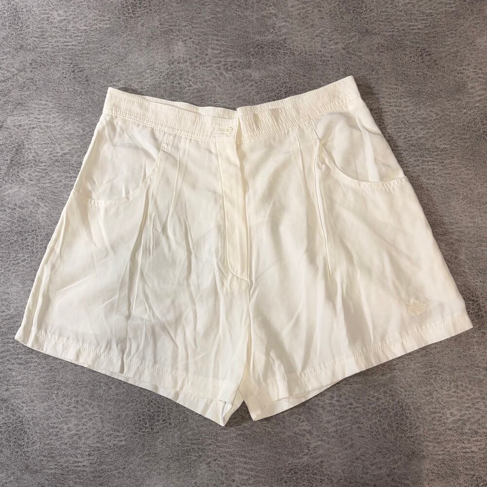 Vintage Adidas White Minimal High Waist Shorts